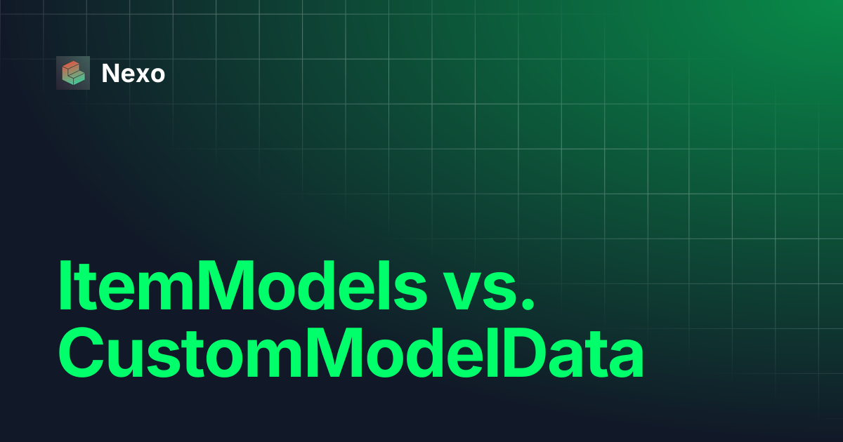 ItemModels vs. CustomModelData | Nexo